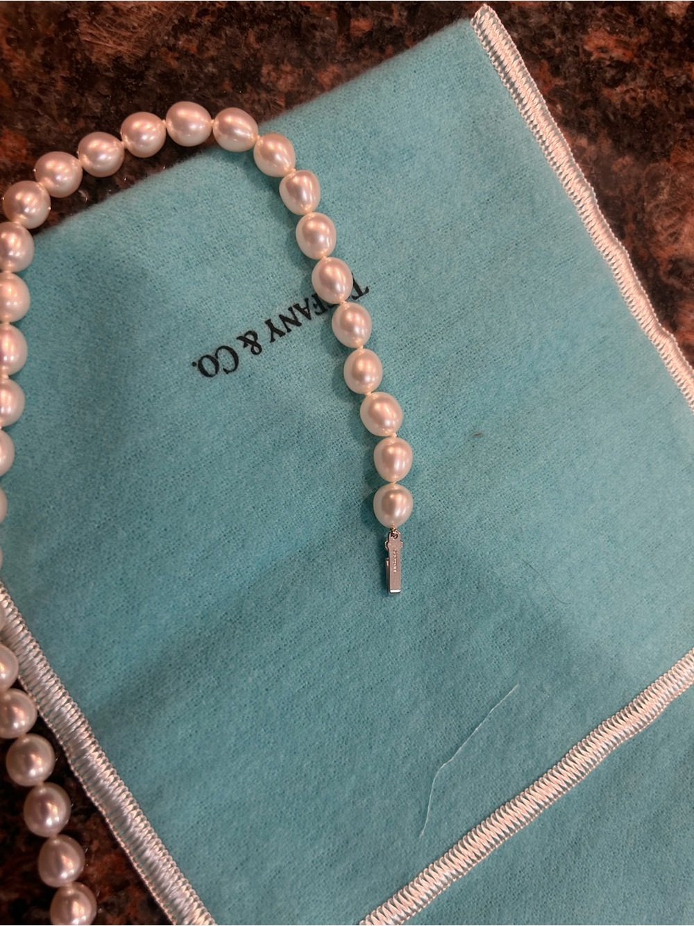 Tiffany & Co. 925 Pearl Choker with Lobster Clasp